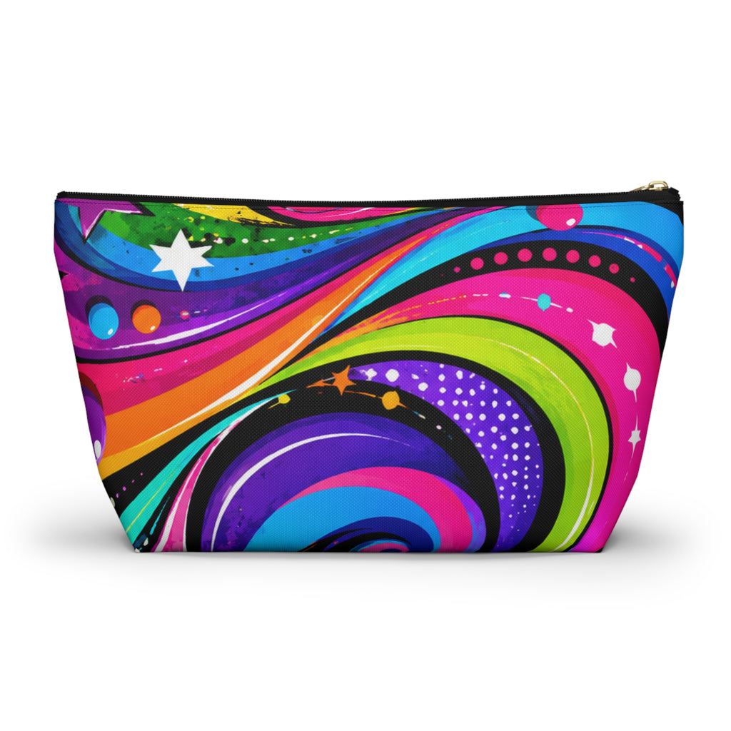 Colorful Pop Art Accessory Pouch — Starburst Cosmetic Bag