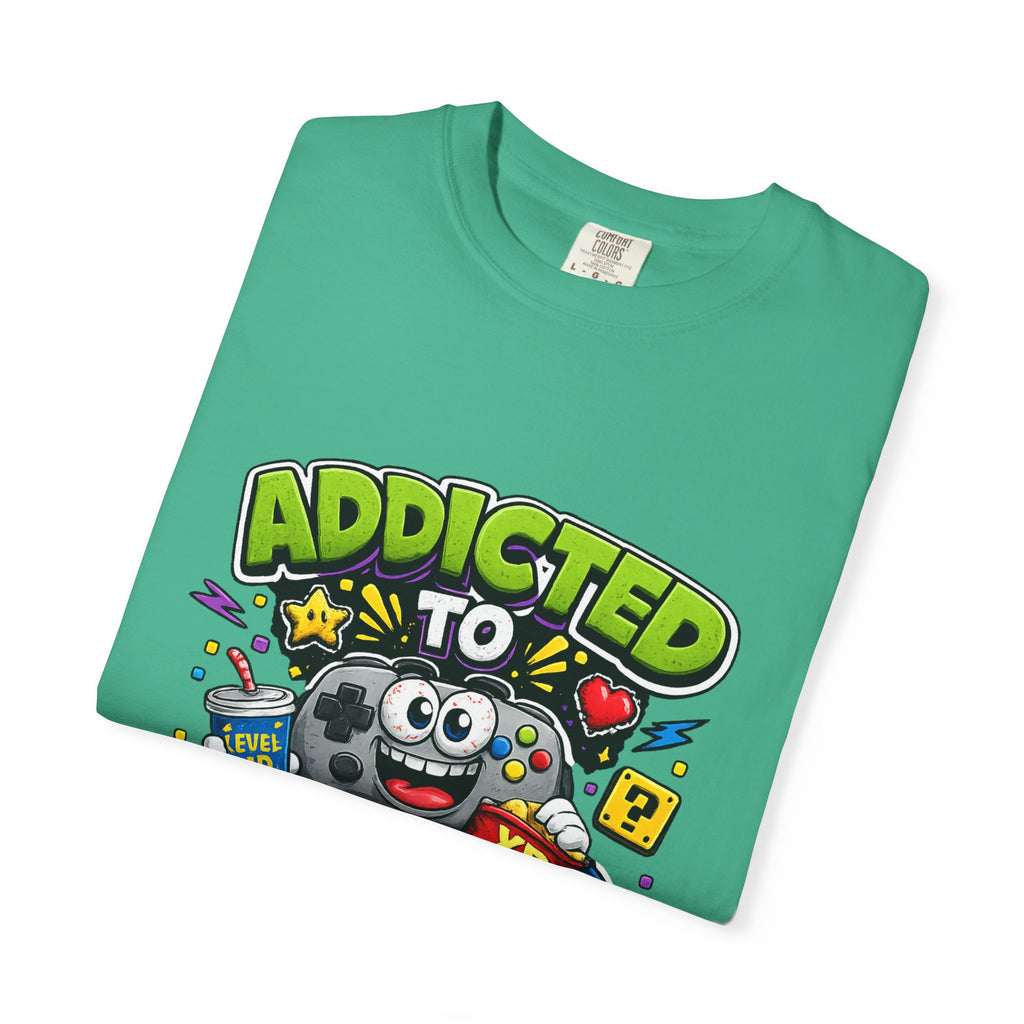 Addicted to Video Games T-Shirt | Gamer Controller Graphic Tee