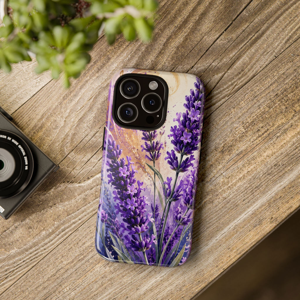 Lavender Bouquet Tough Phone Case — Protective Floral iPhone Case