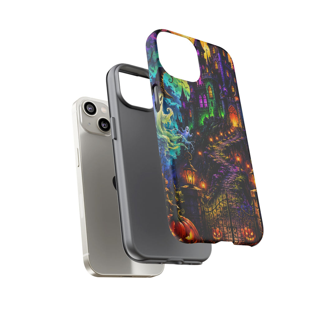 Halloween Haunted Castle Phone Case — Spooky Pumpkin & Ghost Tough Case