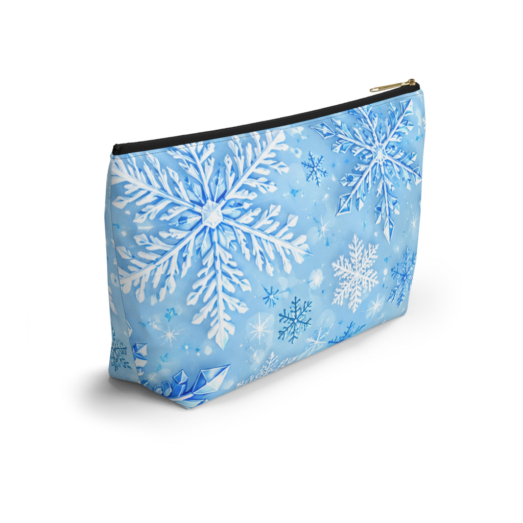 Snowflake Cosmetic Pouch — Winter Accessory Bag for Travel & Gifts