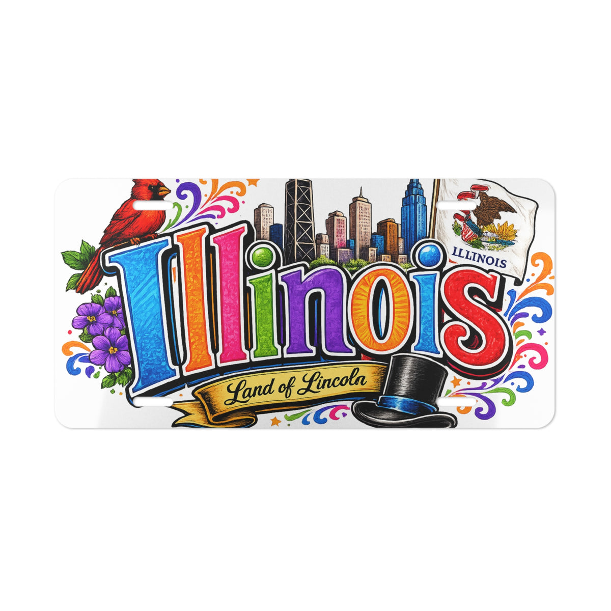 Illinois State Pride Vanity Plate | Land of Lincoln License Tag