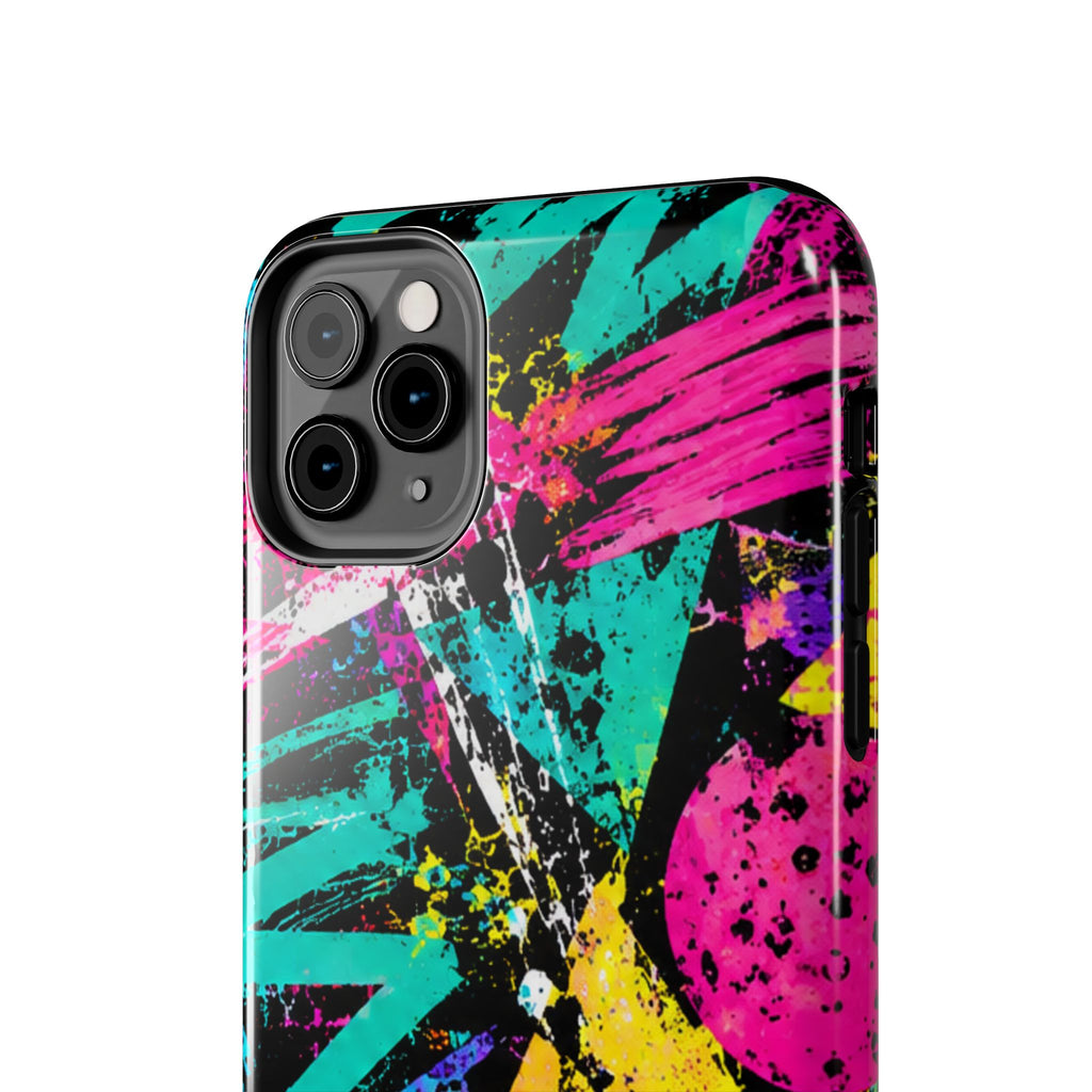 Tough Phone Case — Neon Graffiti Splash Protective Cover