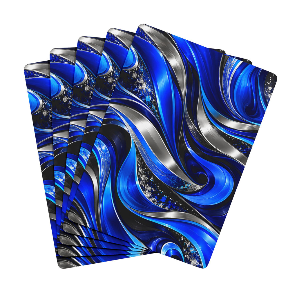Blue Swirl Poker Playing Cards — Premium Casino-Style Deck