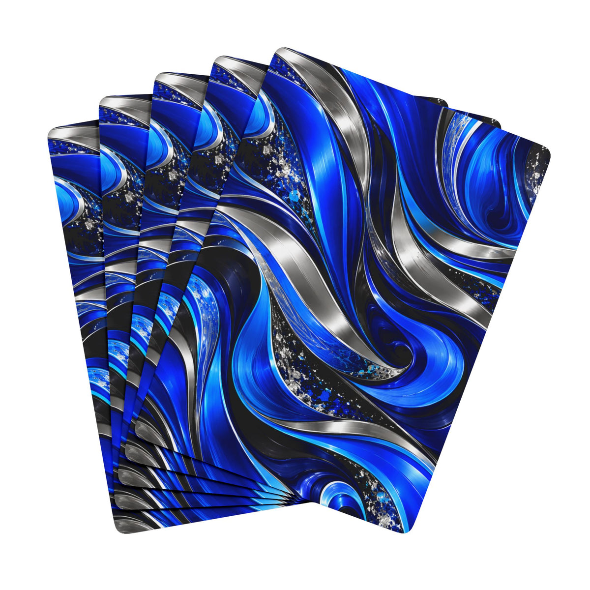 Blue Swirl Poker Playing Cards — Premium Casino-Style Deck