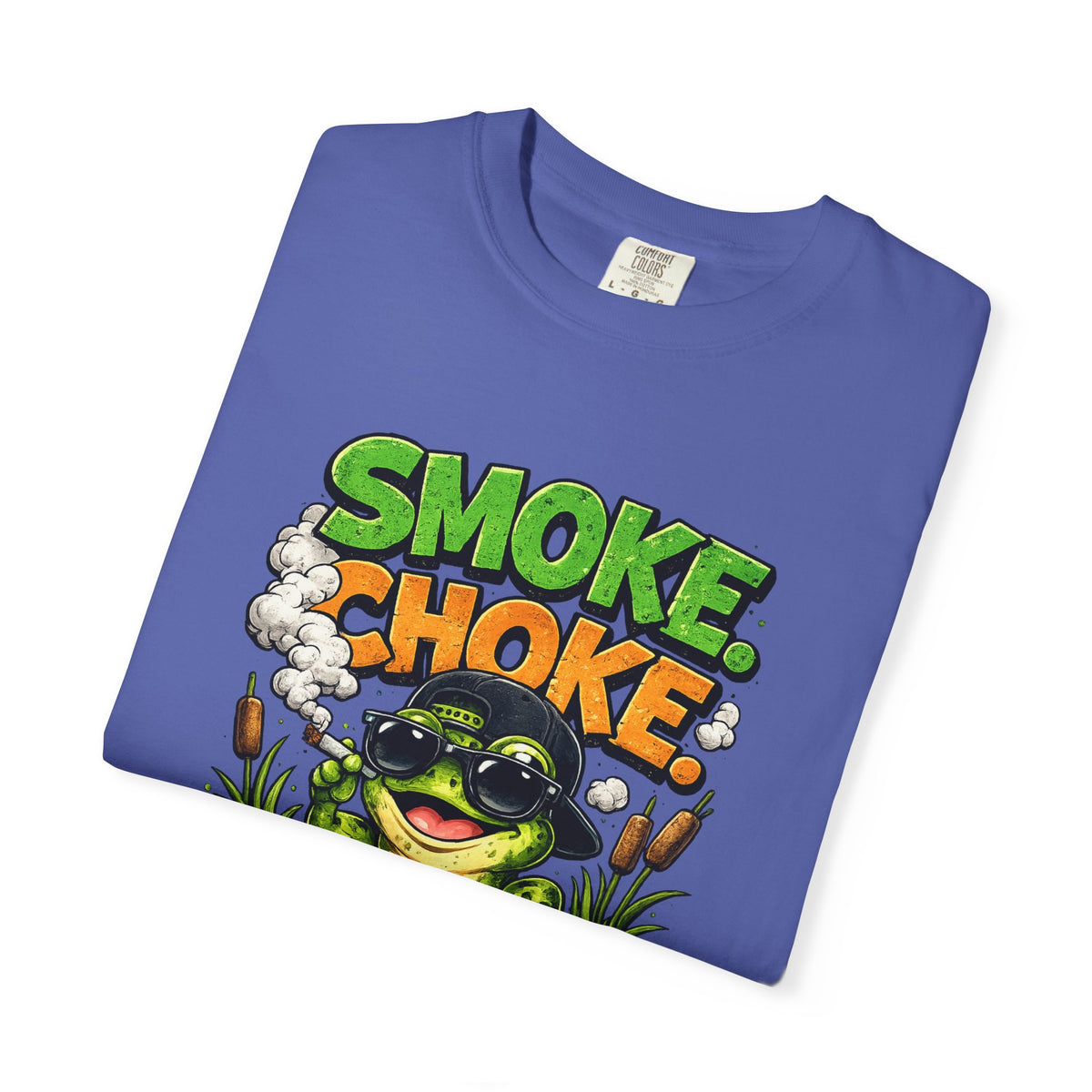 Smoke Choke Croak Frog T-shirt | Graphic Frog Tee