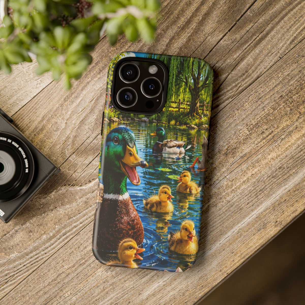 Duck Family Phone Case — Cute Mallard & Ducklings Protective Tough Case