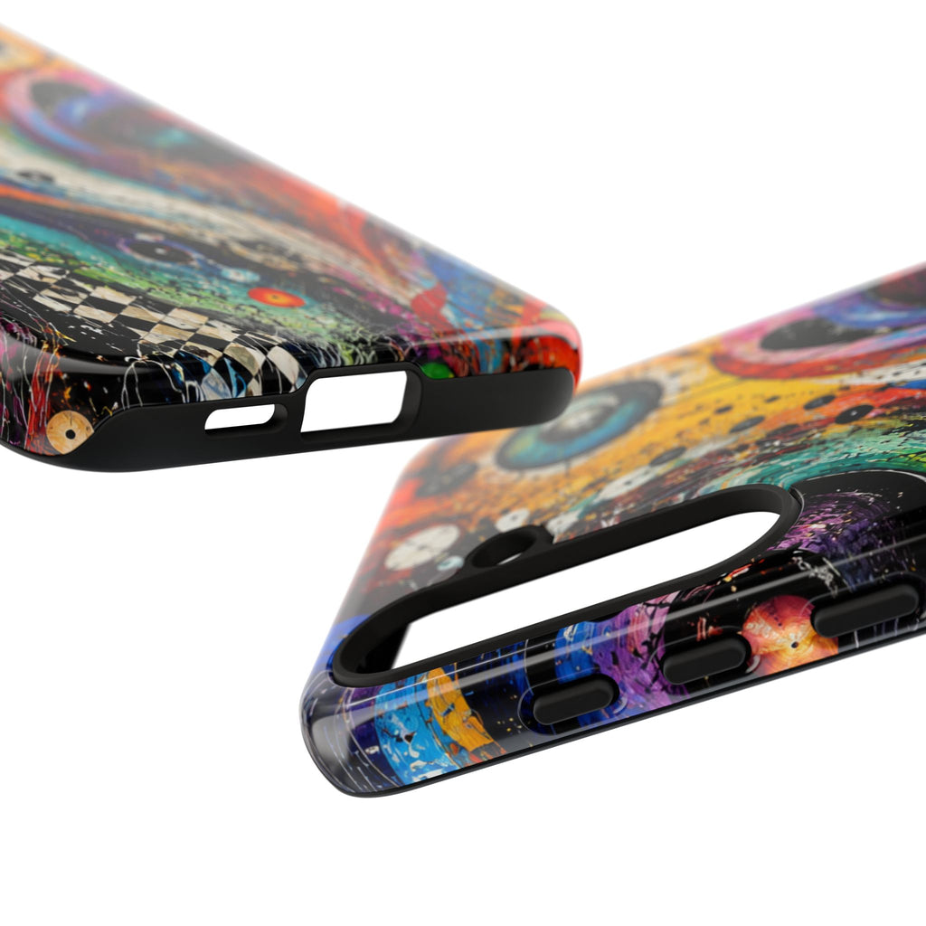 Abstract Cosmic Swirl Phone Case — Colorful Artistic iPhone Tough Case