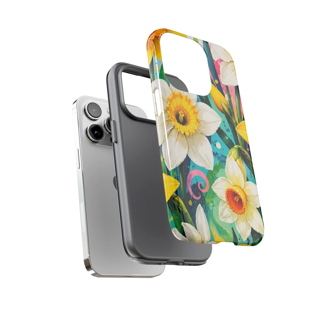 Daffodil Floral Phone Case — Bright Spring Garden Protective Cover