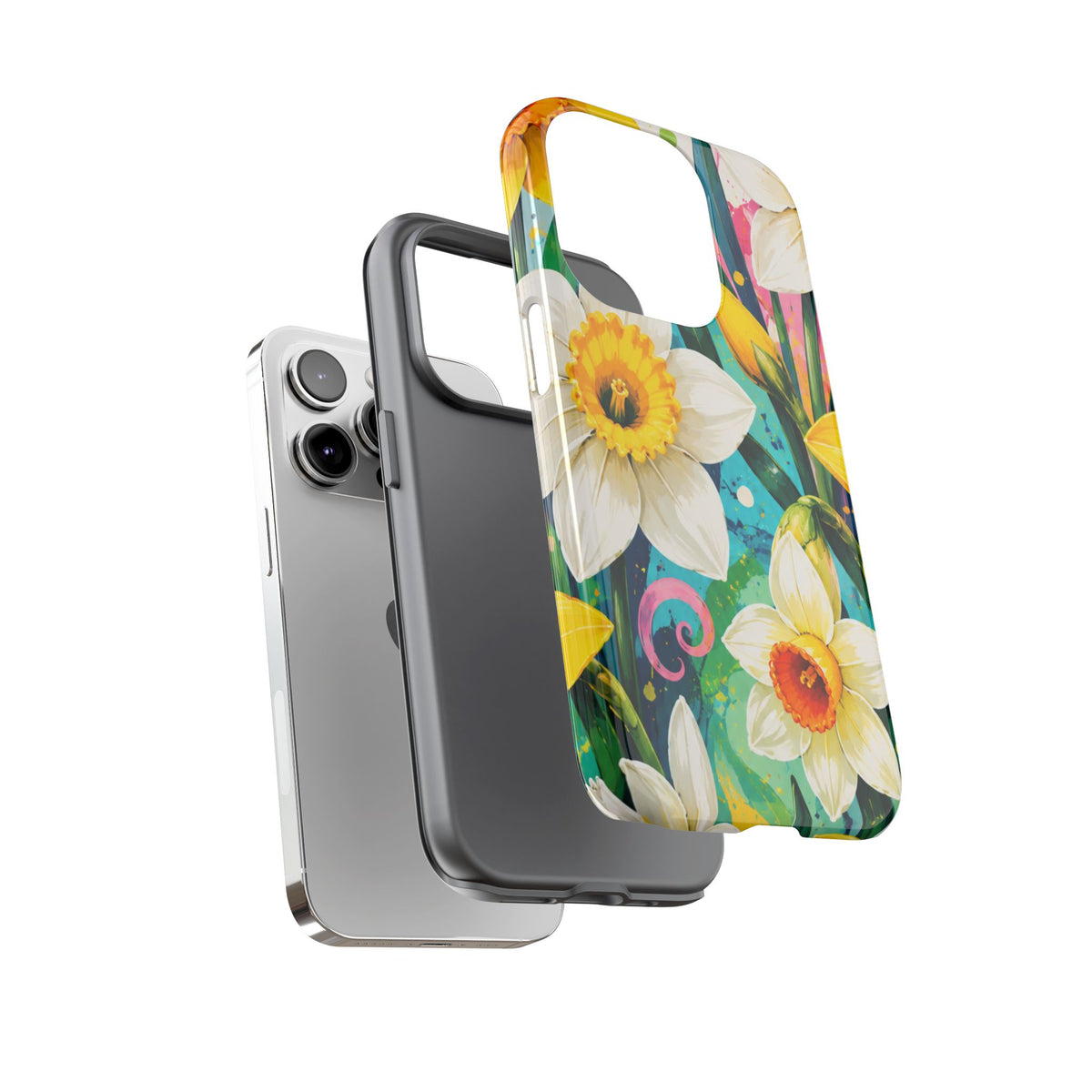Daffodil Floral Phone Case — Bright Spring Garden Protective Cover