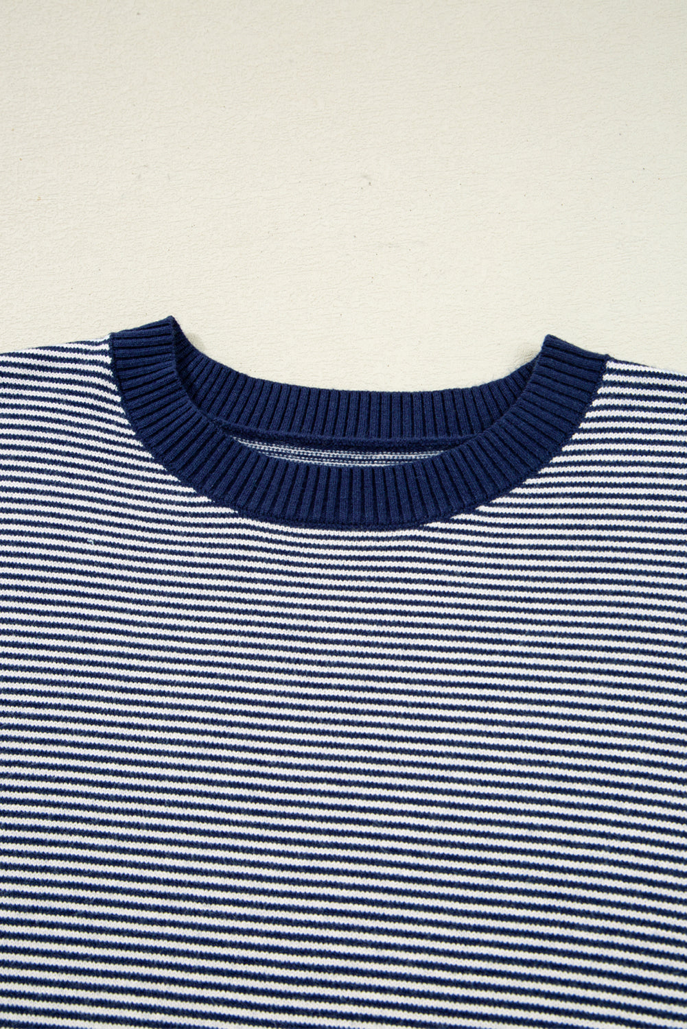 Stripe Colorblock Patchwork Dolman Sleeve Sweater