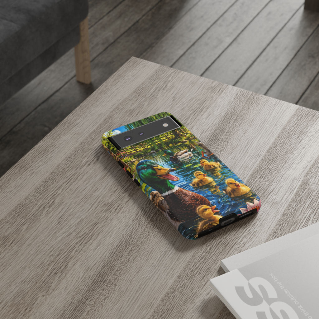 Duck Family Phone Case — Cute Mallard & Ducklings Protective Tough Case