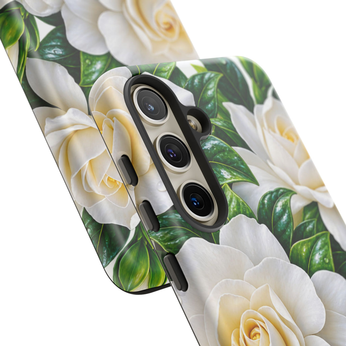 Floral Camellia Tough Case — White Gardenia Phone Cover