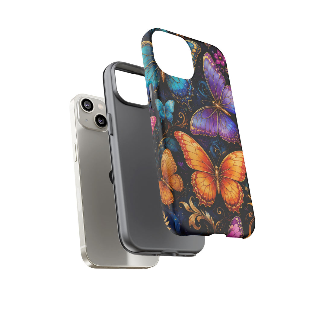 Butterfly Tough Phone Case — Colorful Floral Butterflies Protective Cover