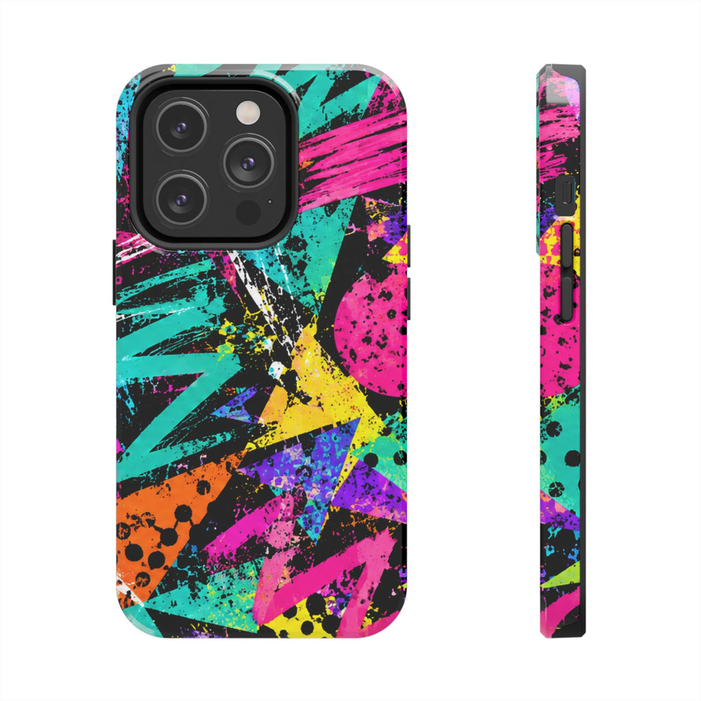 Tough Phone Case — Neon Graffiti Splash Protective Cover