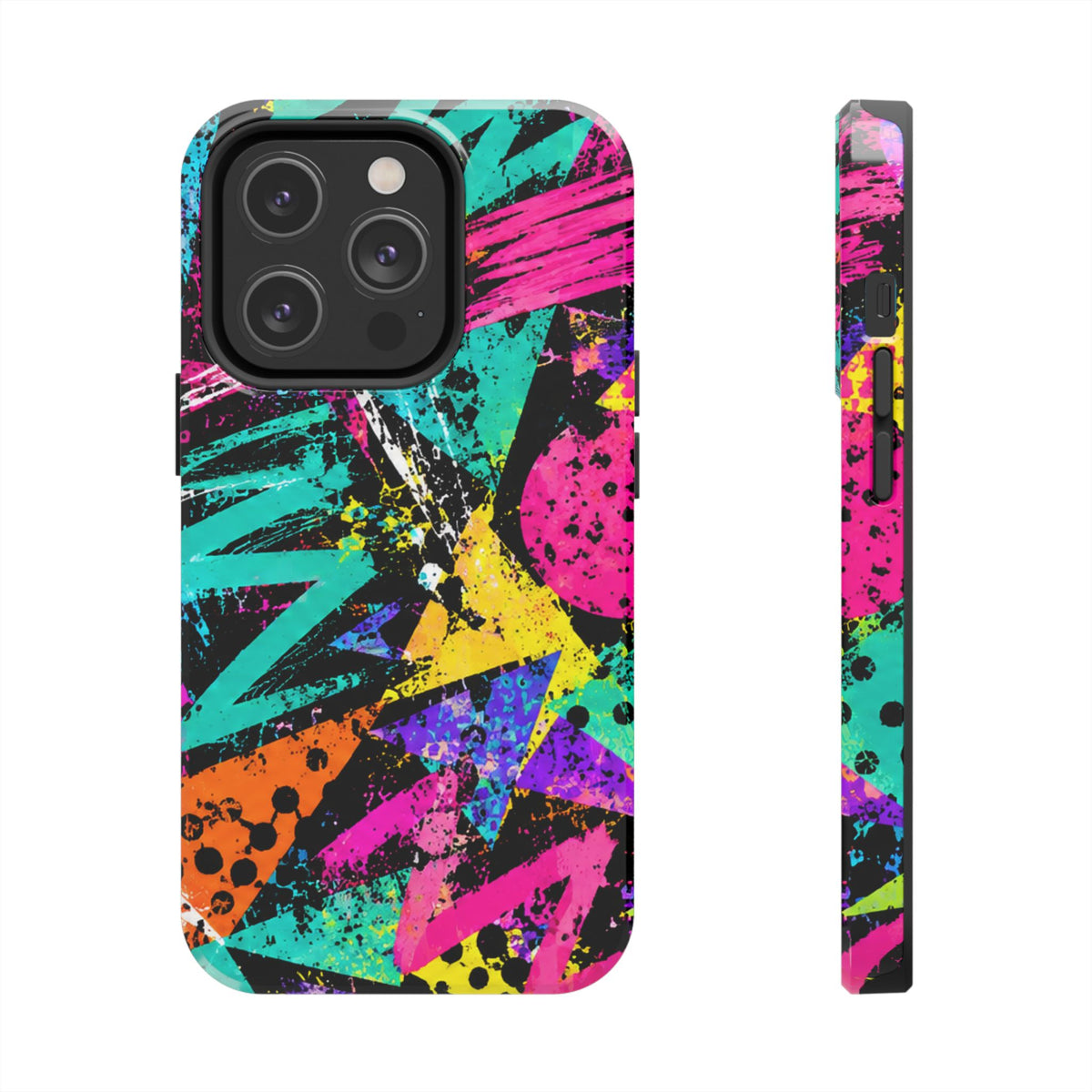 Tough Phone Case — Neon Graffiti Splash Protective Cover