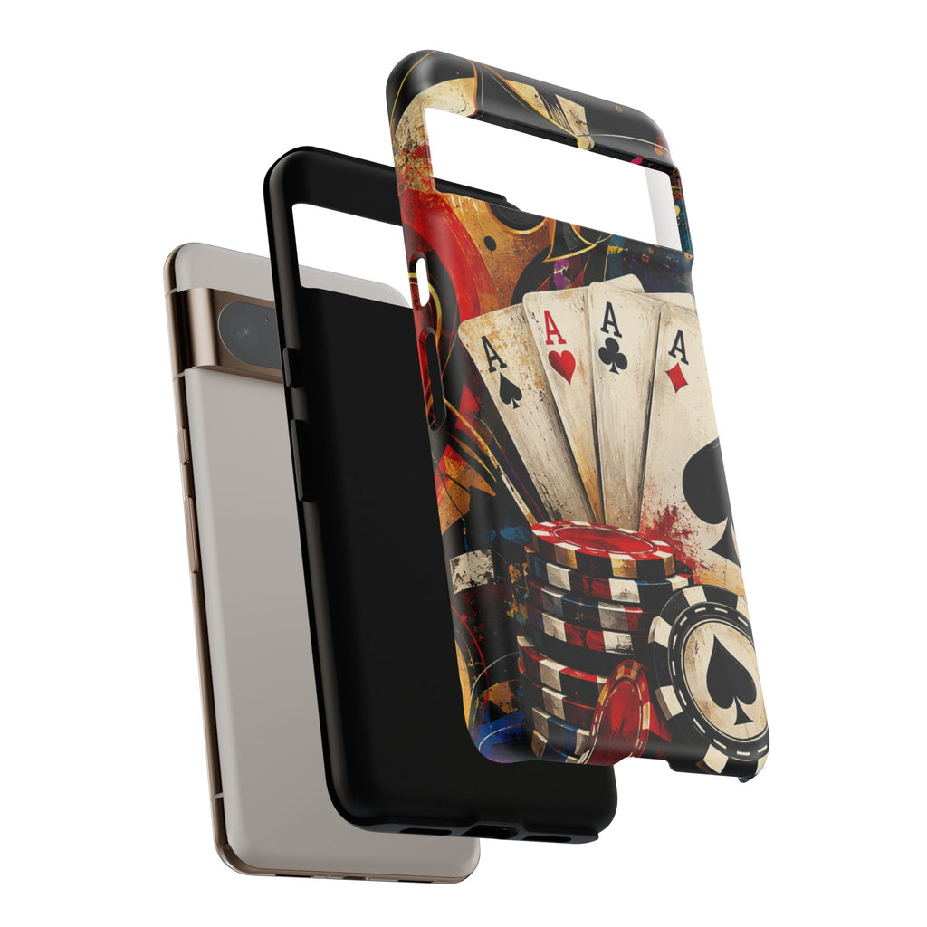 Casino Poker Ace Phone Case — Vintage Playing Cards & Chips Protective Cover