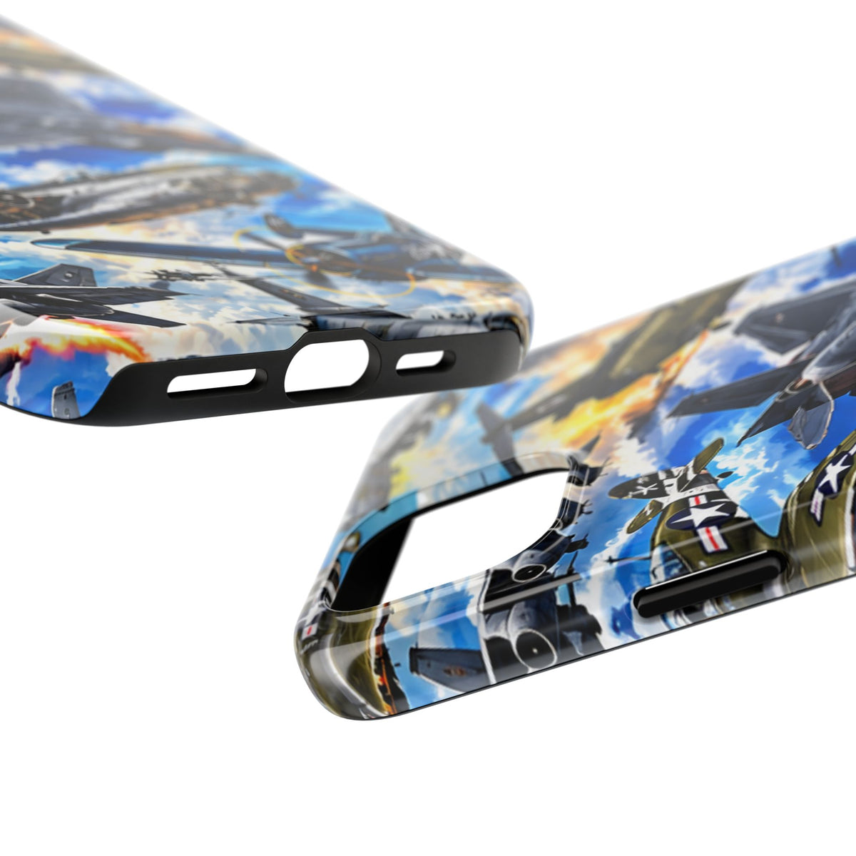 Military Aircraft Tough Phone Case – Vintage & Modern Jet Fighter Print