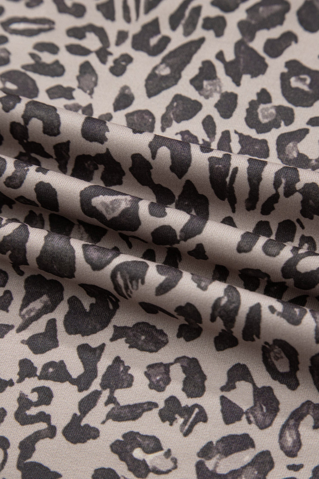 Leopard Patchwork Crew Neck Sweatshirt