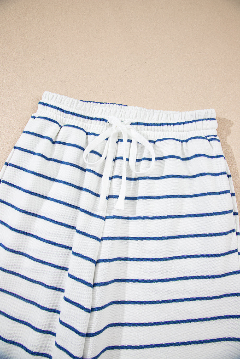 Stripe Long Sleeve Top and Drawstring Pants Set