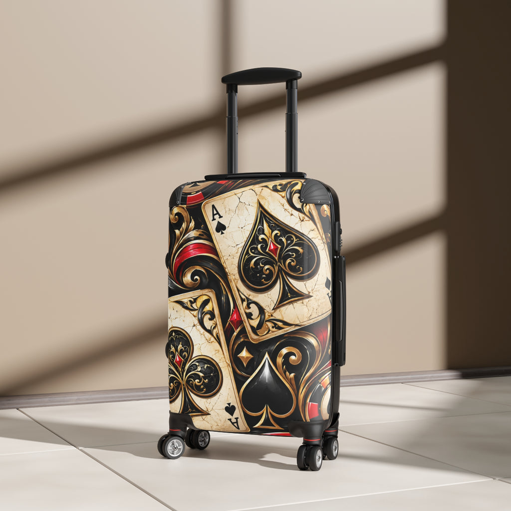 Ace of Spades Travel Suitcase – Vintage Playing Card Luggage