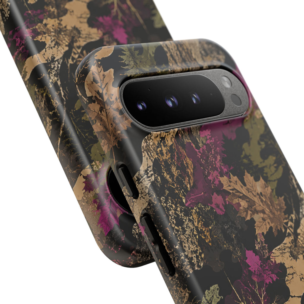 Camo Floral Tough Phone Case — Rugged Nature-Inspired Protection