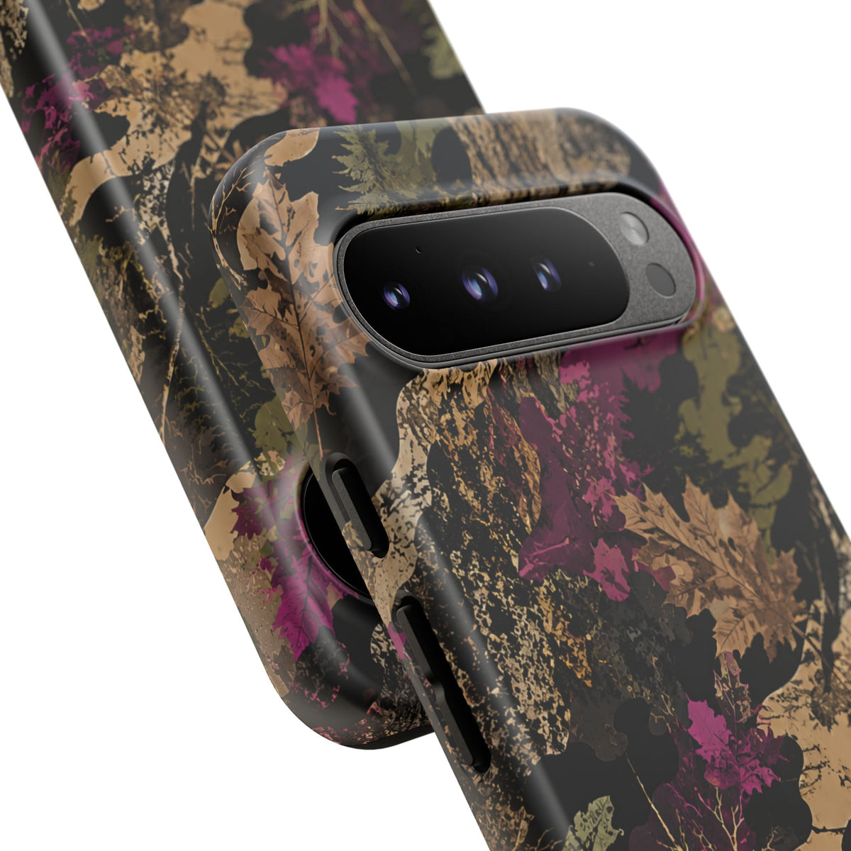 Camo Floral Tough Phone Case — Rugged Nature-Inspired Protection