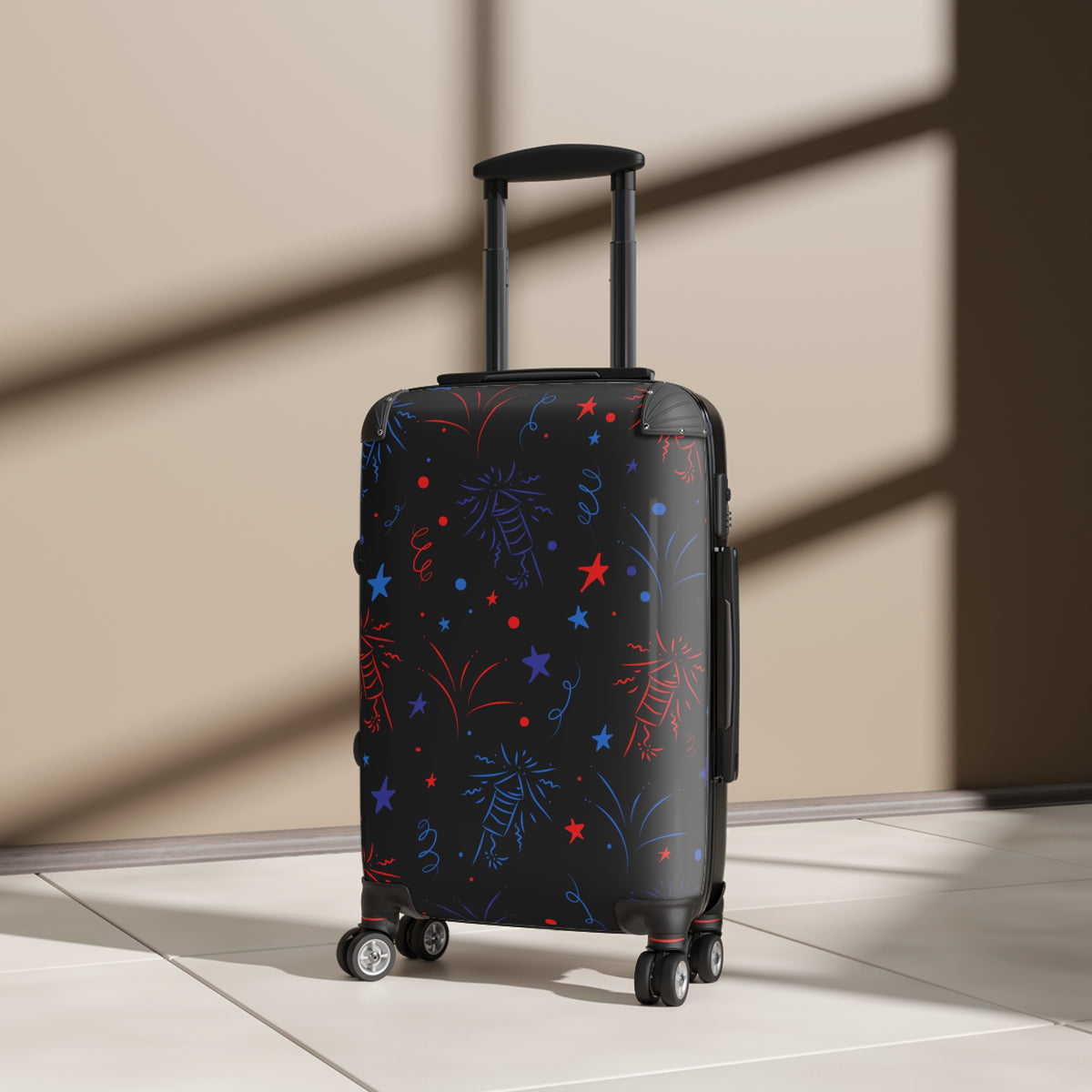 Suitcase — Patriotic Fireworks Carry-On Luggage