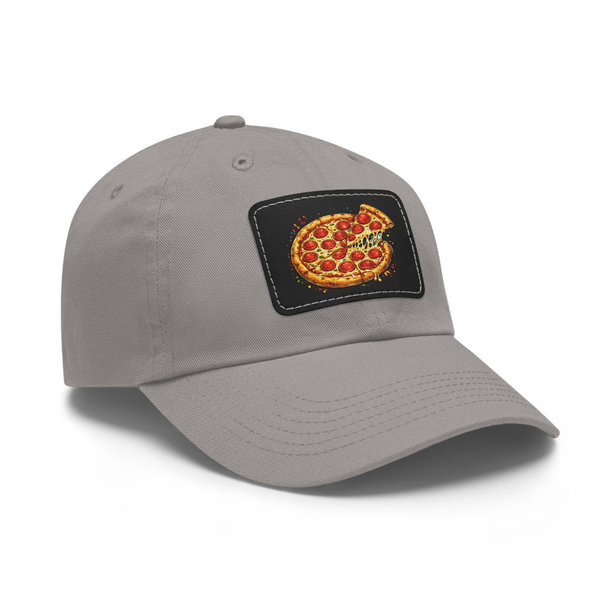 Pepperoni Pizza Patch Hat | Leather Rectangle Patch