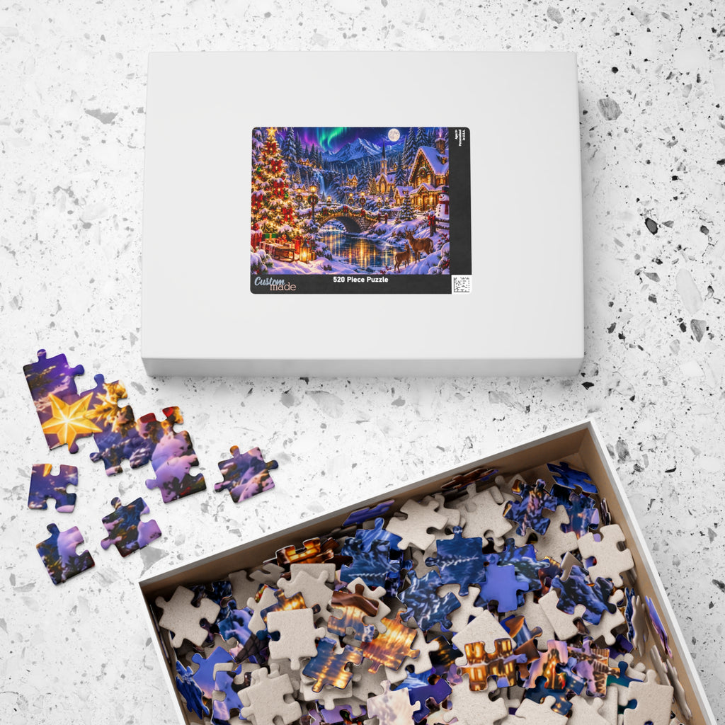 Christmas Village Winter Puzzle — Holiday Jigsaw (110/252/520/1014 pcs)
