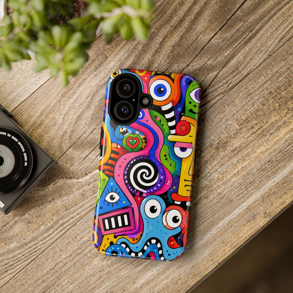 Colorful Abstract Doodle Tough Phone Case