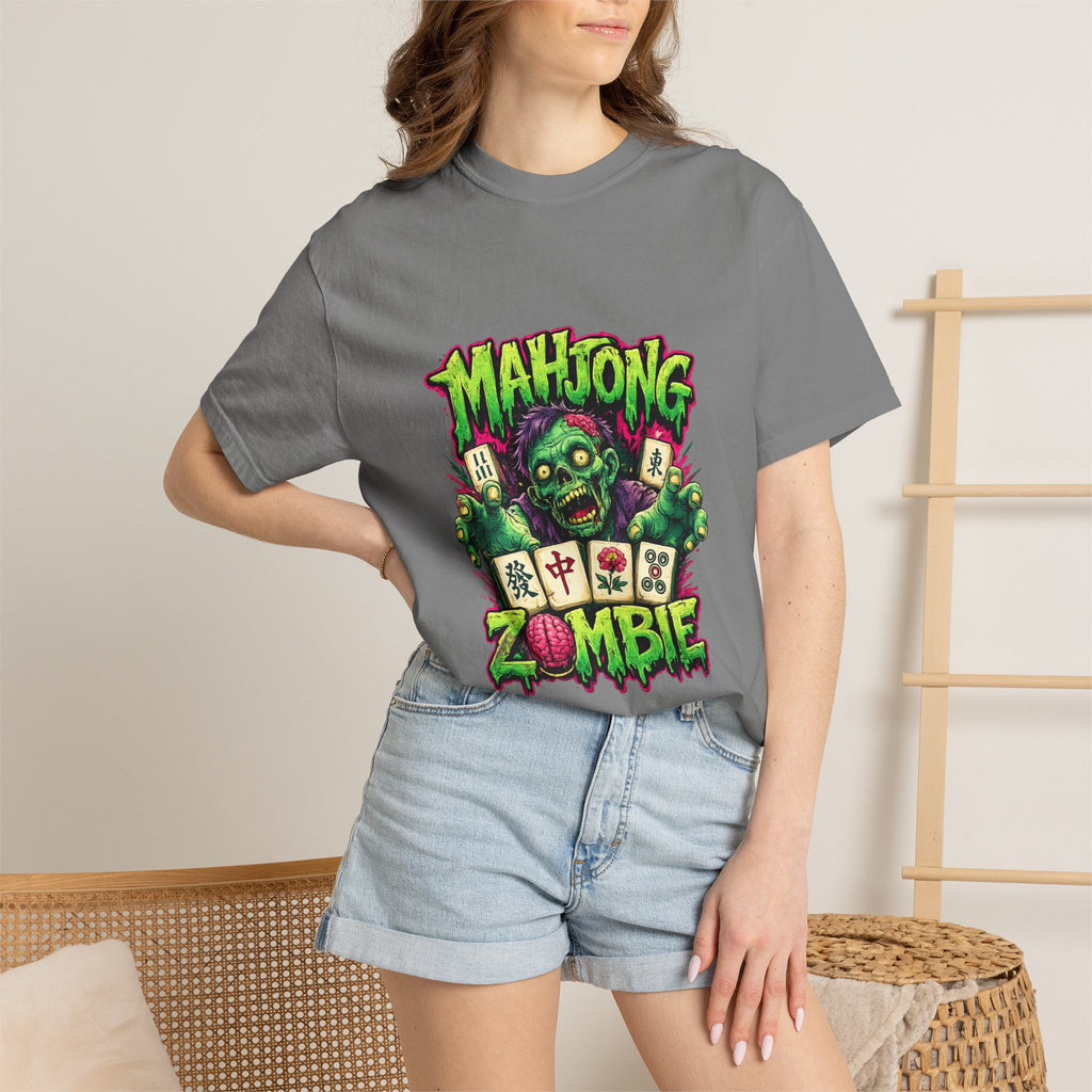 Mahjong Zombie T-shirt | Zombie Mahjong Tiles Graphic Tee