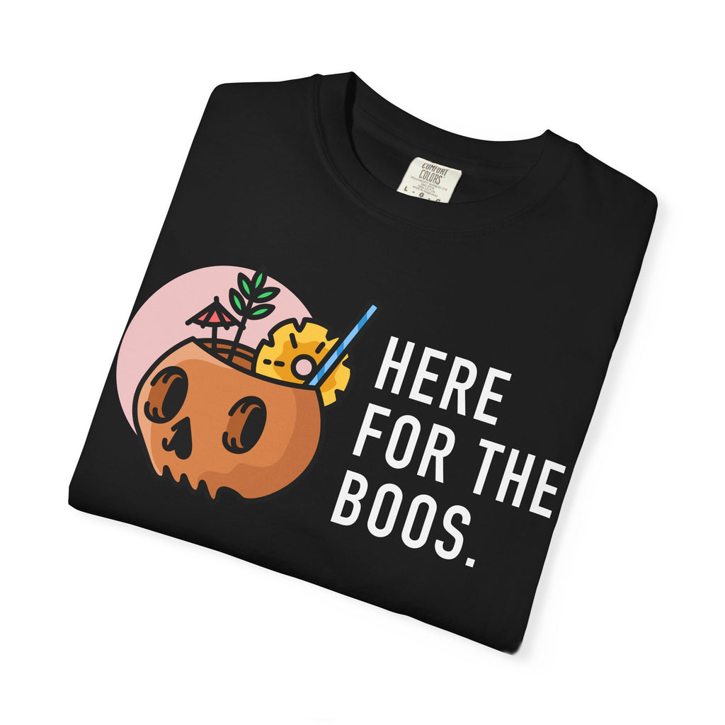 Halloween "Here For The Boos" T-Shirt — Pumpkin Cocktail Costume Tee