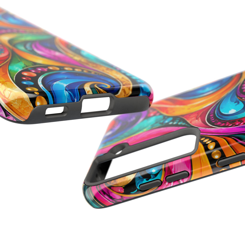 Colorful Swirl Tough Phone Case — Vibrant Abstract Protective Cover