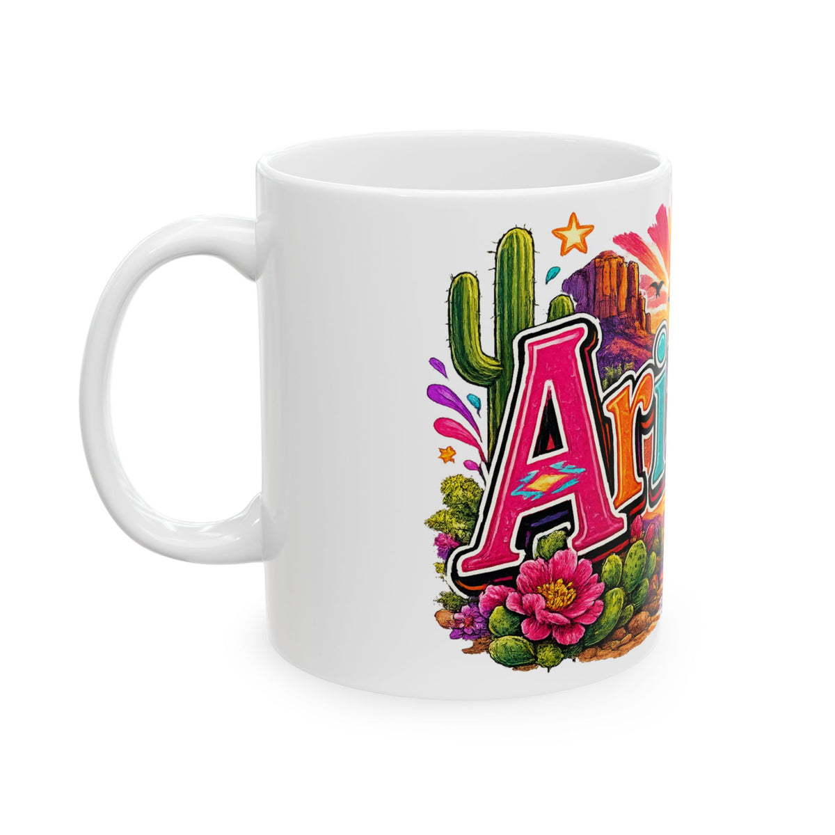Arizona Sunset Scenic Mug | Desert Landscape Ceramic Mug