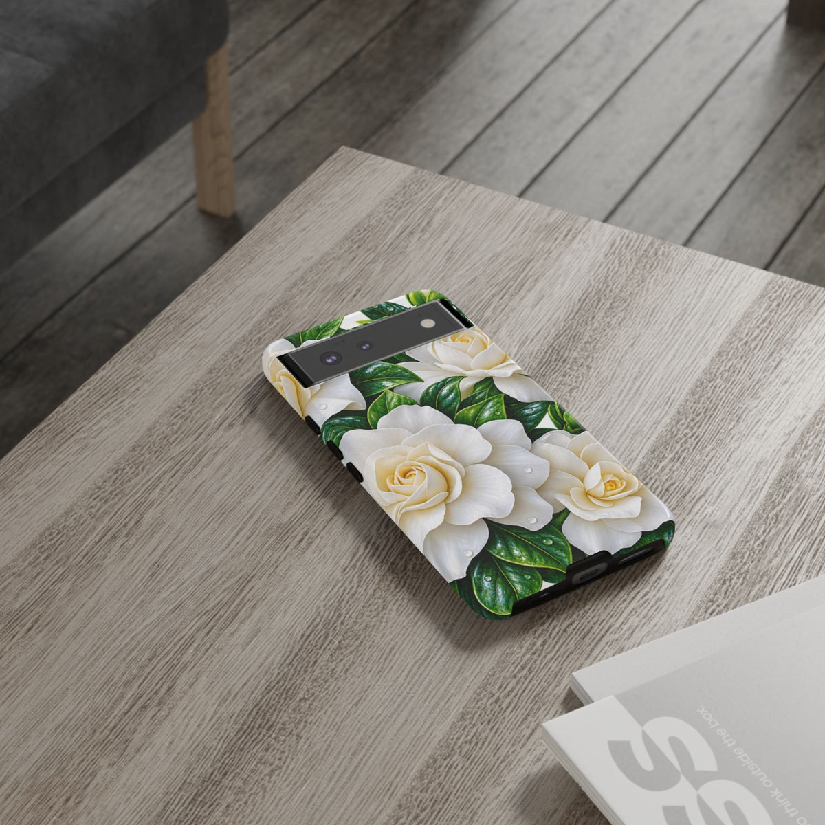 Floral Camellia Tough Case — White Gardenia Phone Cover