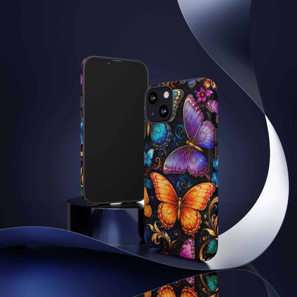 Butterfly Tough Phone Case — Colorful Floral Butterflies Protective Cover