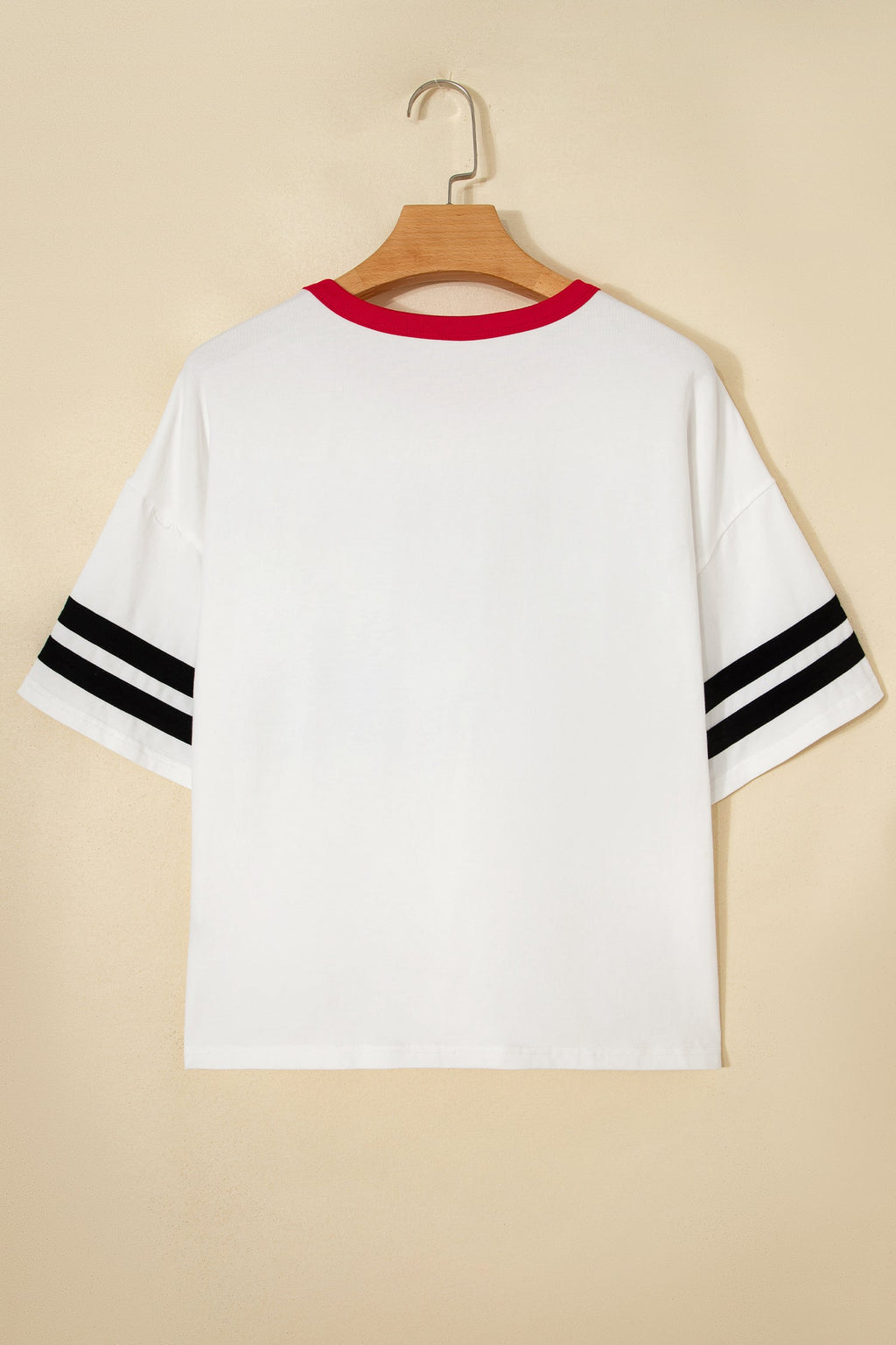 USA Varsity Stripe Trim Short Sleeve Tee