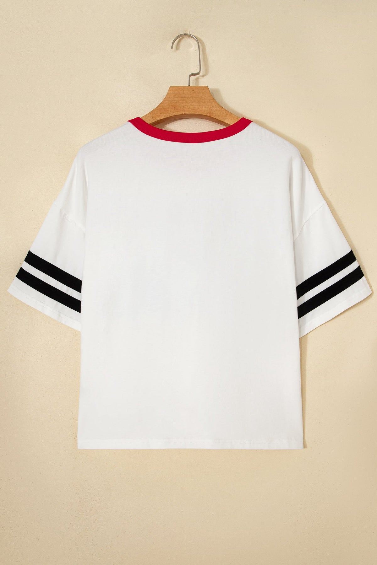 USA Varsity Stripe Trim Short Sleeve Tee