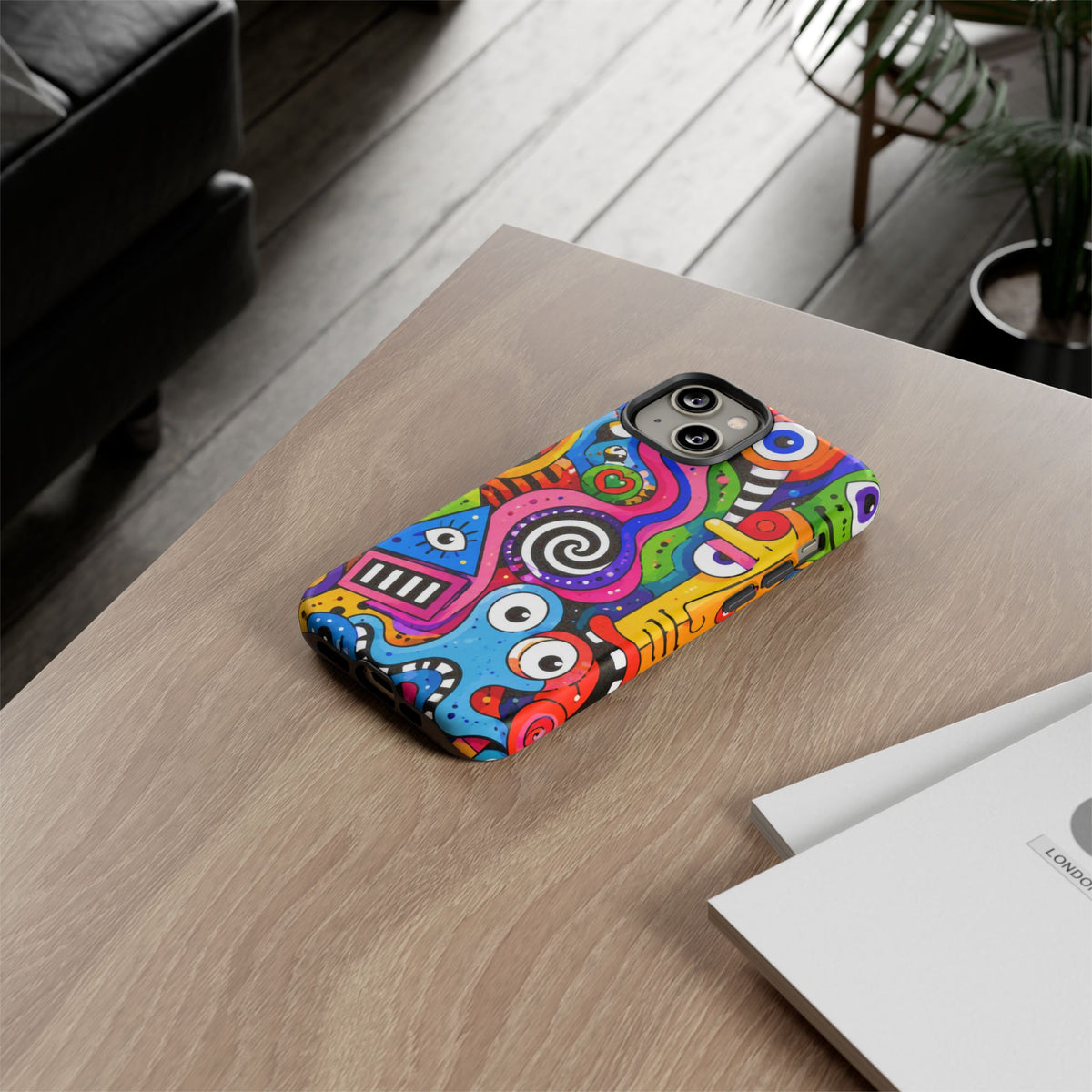 Colorful Abstract Doodle Tough Phone Case