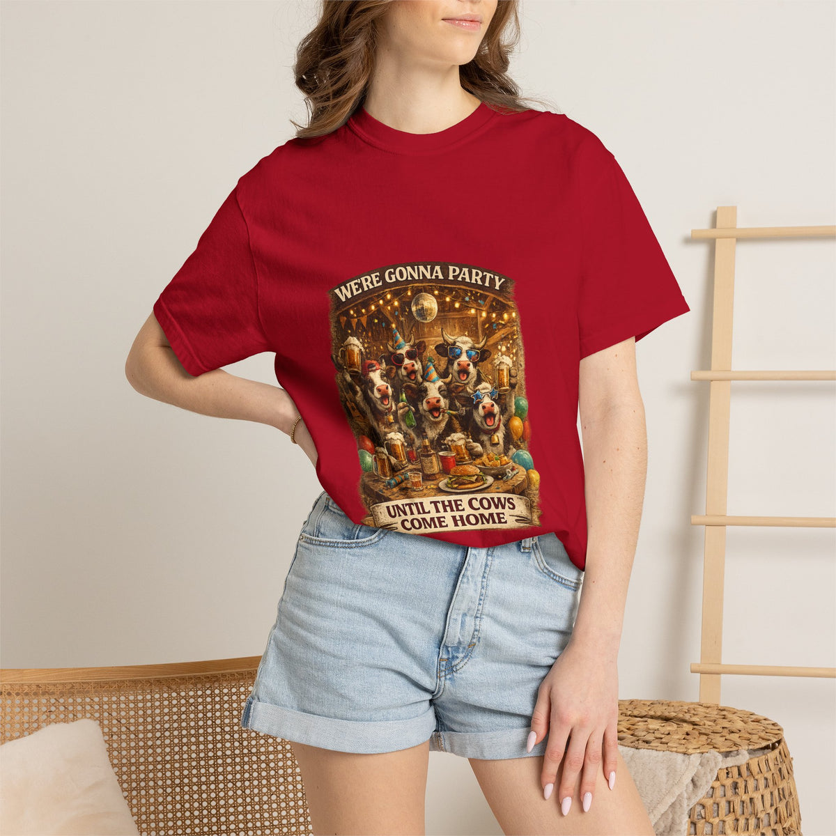 We're Gonna Party Until the Cows Come Home T-shirt | Funny Cow Party Shirt