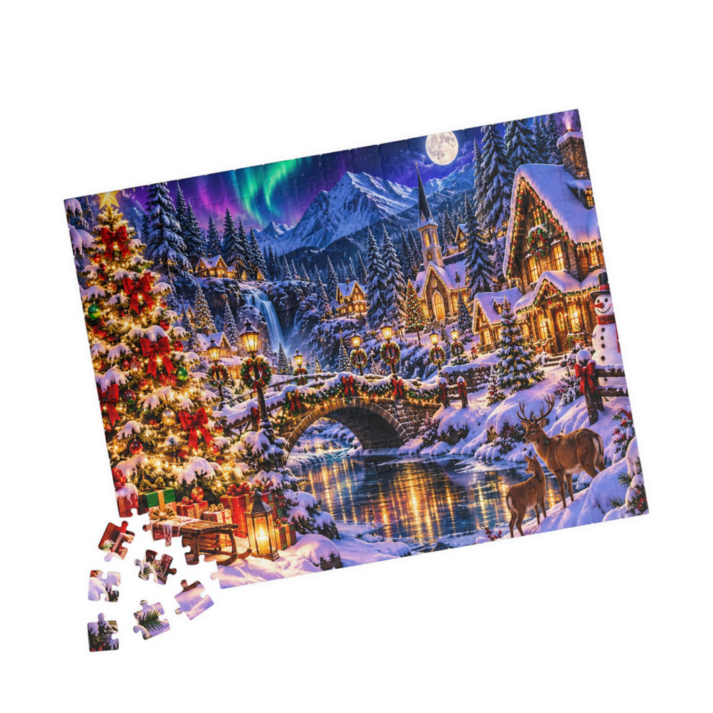 Christmas Village Winter Puzzle — Holiday Jigsaw (110/252/520/1014 pcs)