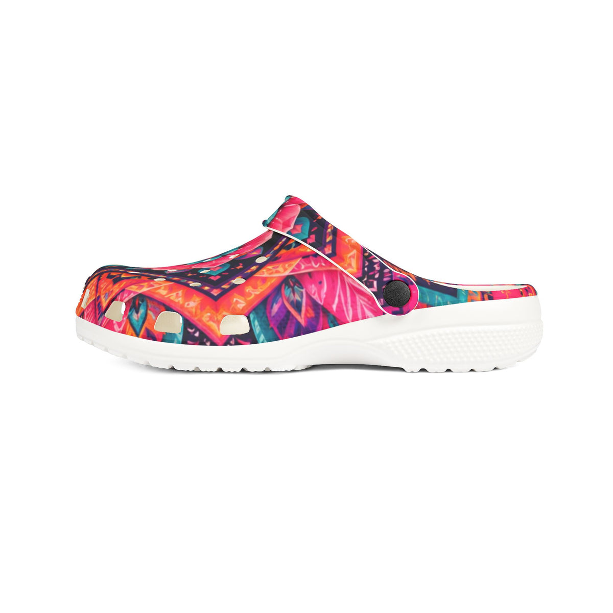 Boho Floral EVA Clogs — Colorful Mandala Garden Slip-On Shoes