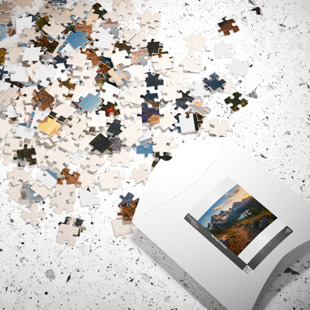 Sunset Mountain Trail Puzzle | Scenic Landscape Jigsaw
