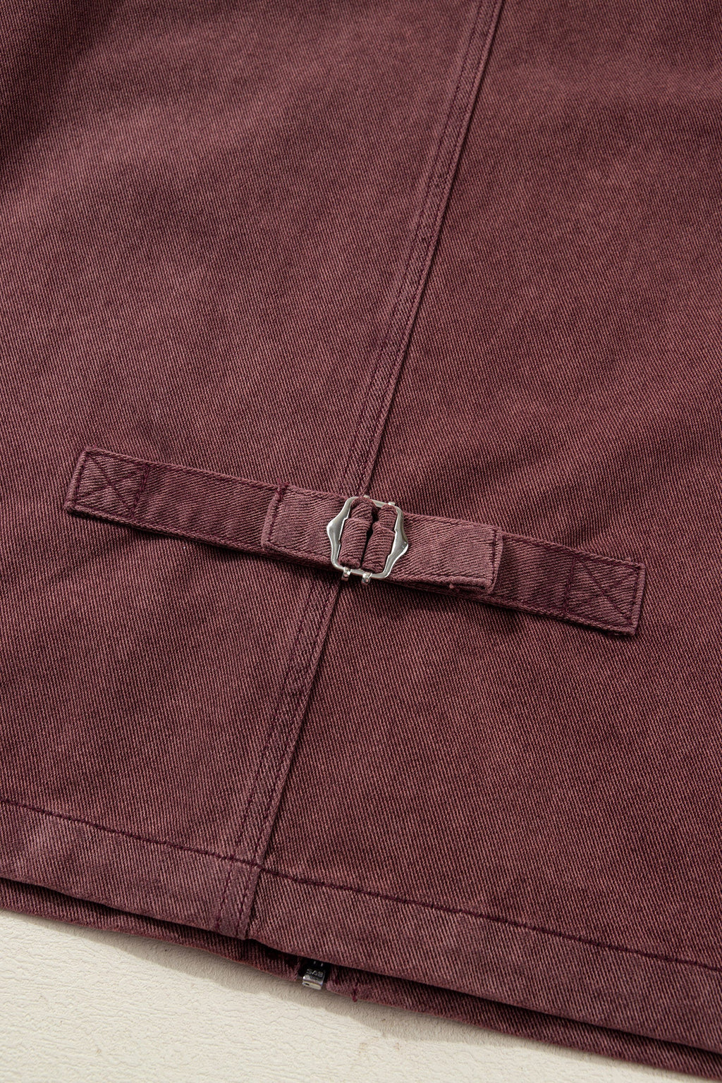 Corduroy Collar Zipped Front Denim Jacket