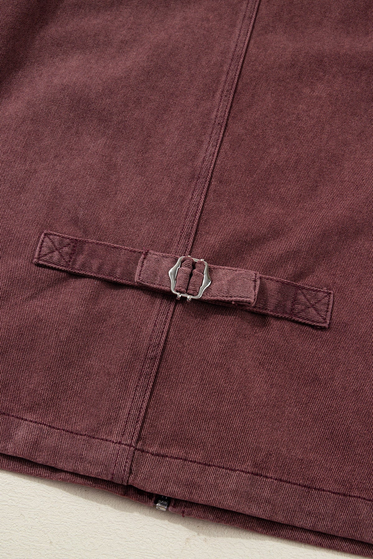 Corduroy Collar Zipped Front Denim Jacket