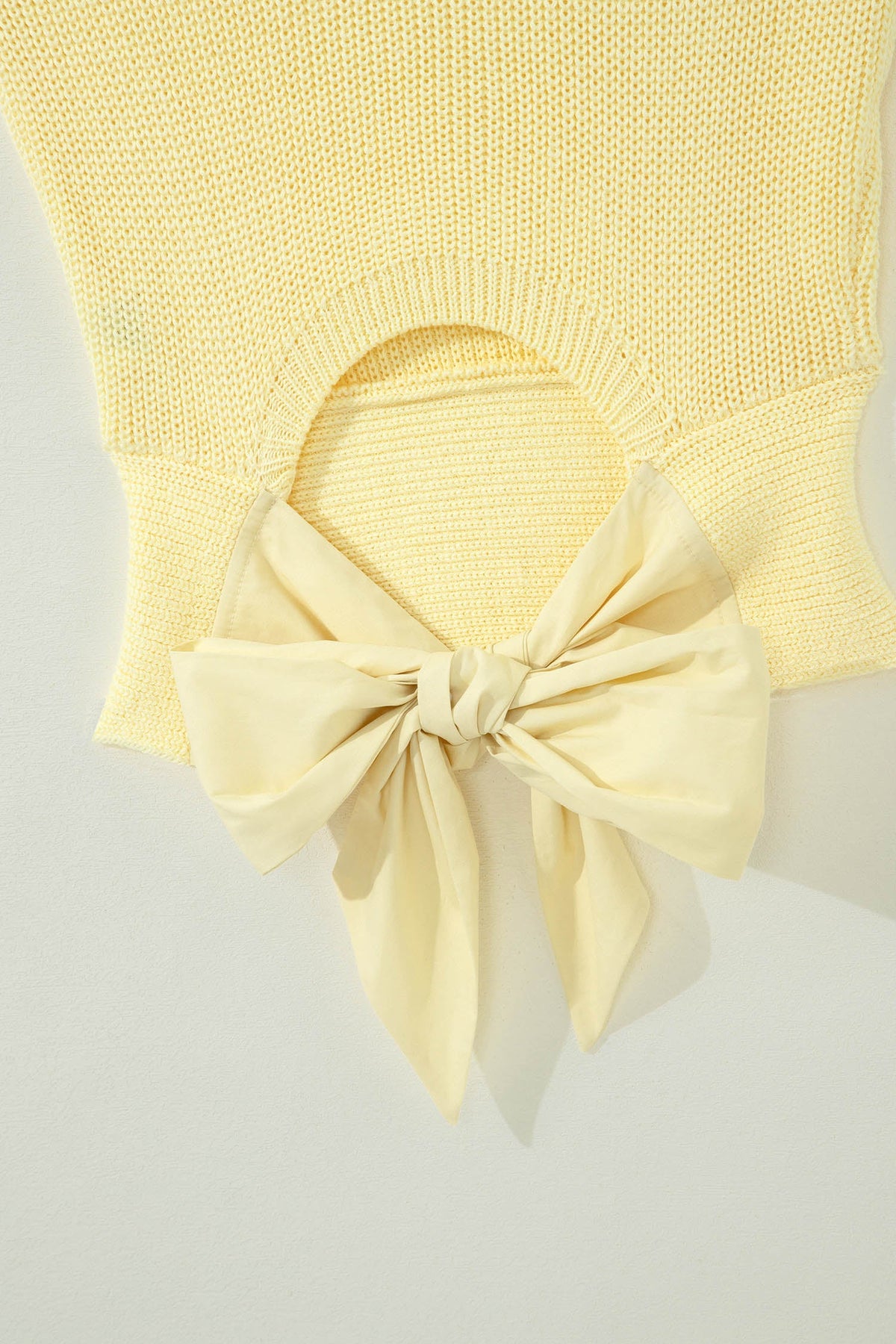 Solid Cropped Tie Back Cutout Sweater Knit Tank