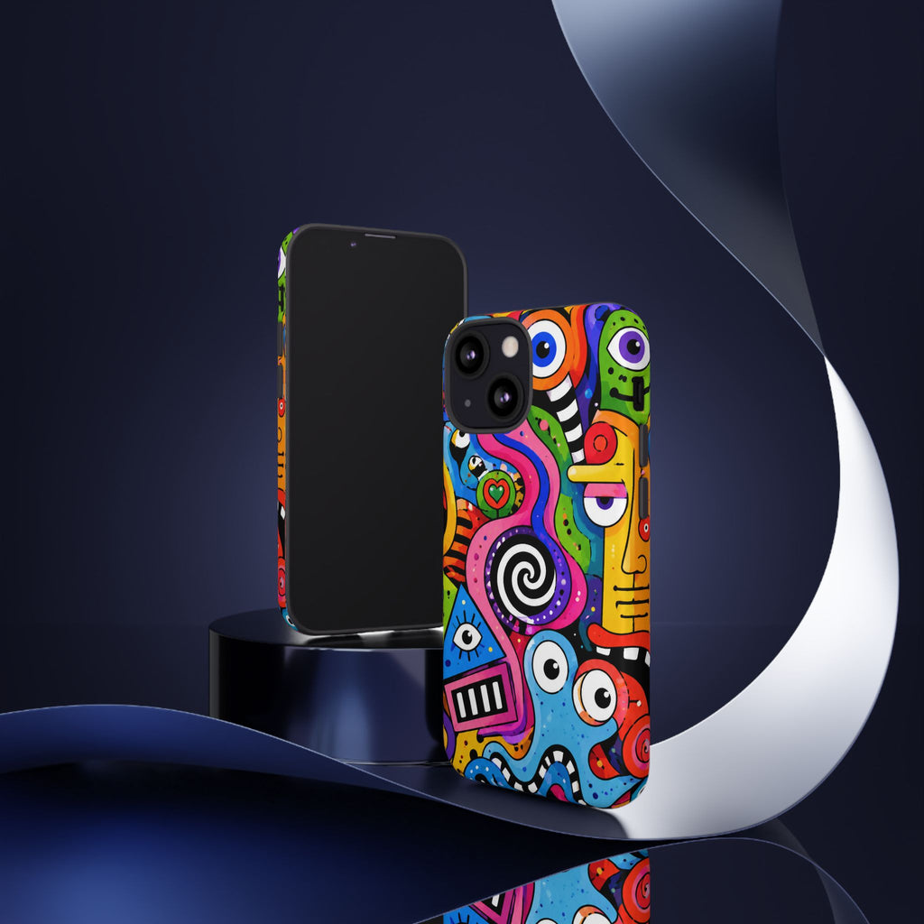 Colorful Abstract Doodle Tough Phone Case