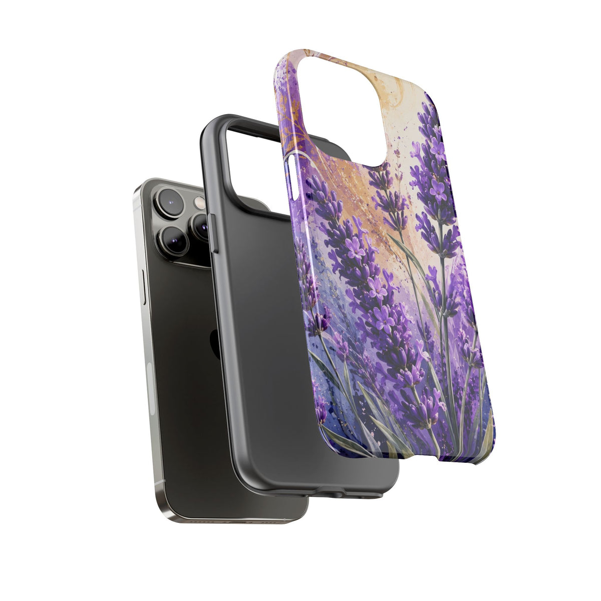 Lavender Bouquet Tough Phone Case — Protective Floral iPhone Case
