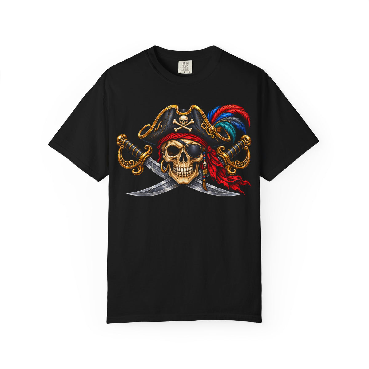 Pirate Skull T-Shirt — Colorful Buccaneer Crew Tee